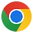 The Chrome logo, a multicolored circle with a blue center that’s outlined in white.